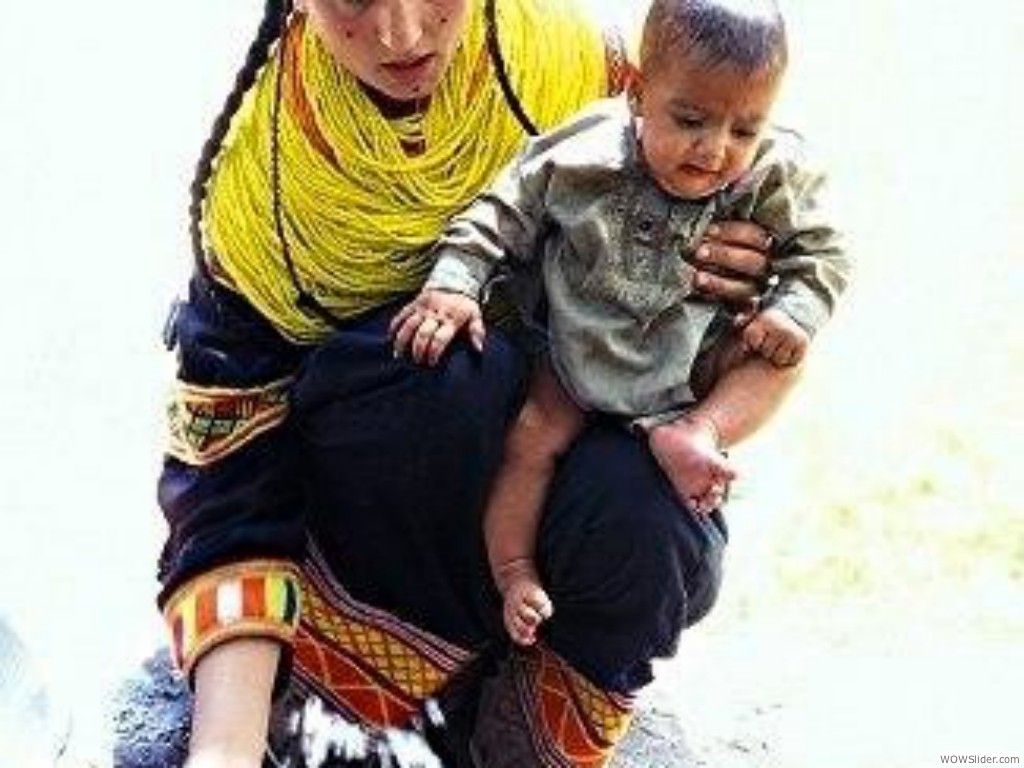 Kalash Woman & CHild