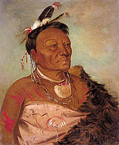Wee-ta-ra-sha-ro, 
Head Chief of the Tribe
1834, George Catlin